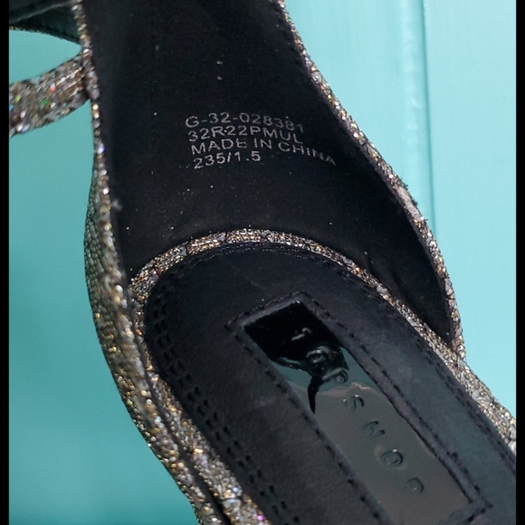 Topshop Robyn Two Part Glitter Heels - Picture 5 of 8